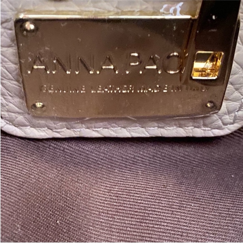 NWT Anna Paola Cream Leather Crossbody Bag for Women - Picture 4 of 4
